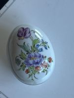 Porzellan-Ei Dose Limoges France Blumenmotiv (S22)