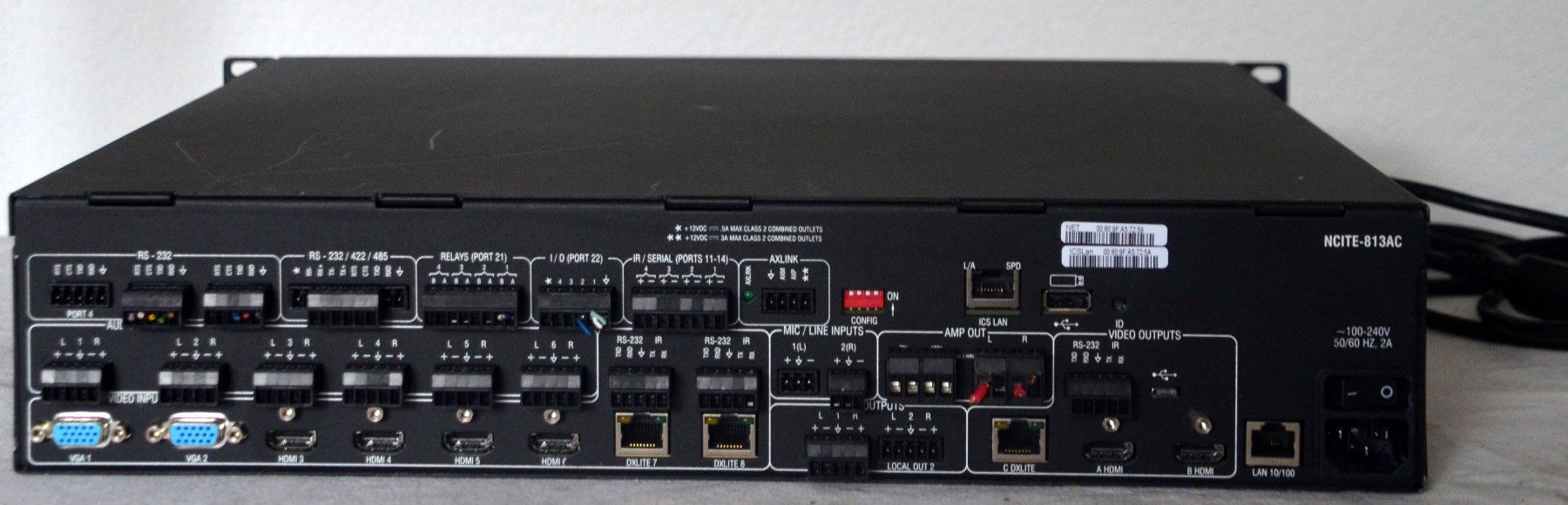 Sistema di controllo: NCITE-813AC AMX Audio Video Control Systems – Usato da Collonges venduto da arashee 5