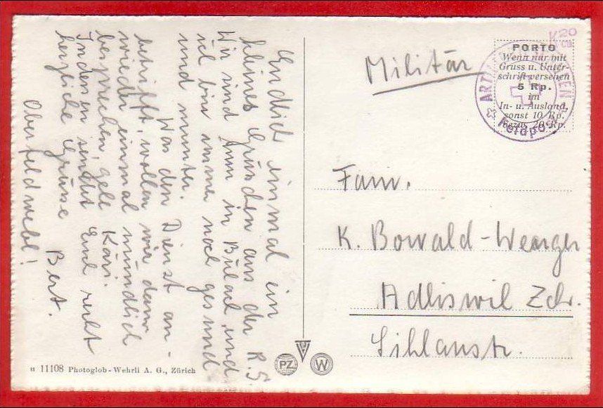 Cartoline postali: BÜLACH – Usato da Grüningen venduto da Kartenlaube 1