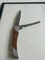Taschenmesser mit Säge und Flaschenöffner, Edelstahl,(S19)