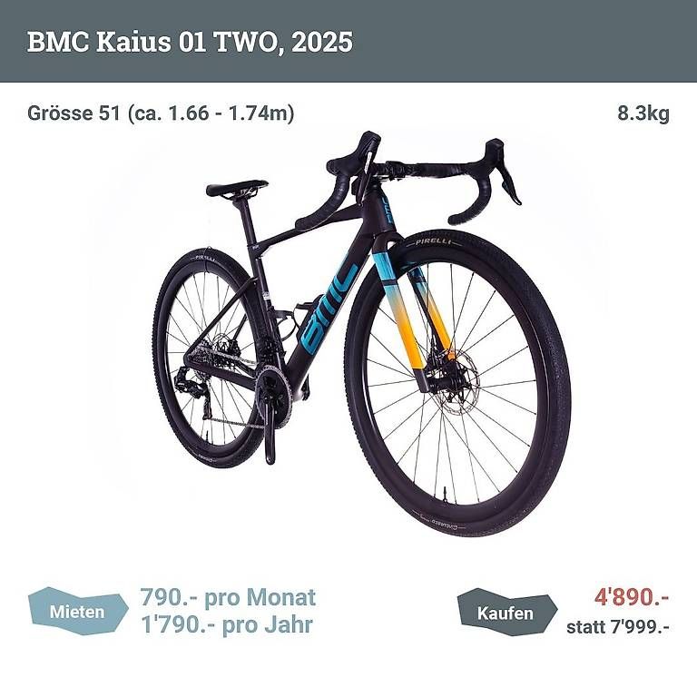 Vélos: BMC Kaius 01 TWO (2025), Grösse 51 – D'occasion à Zürich par Testo 1