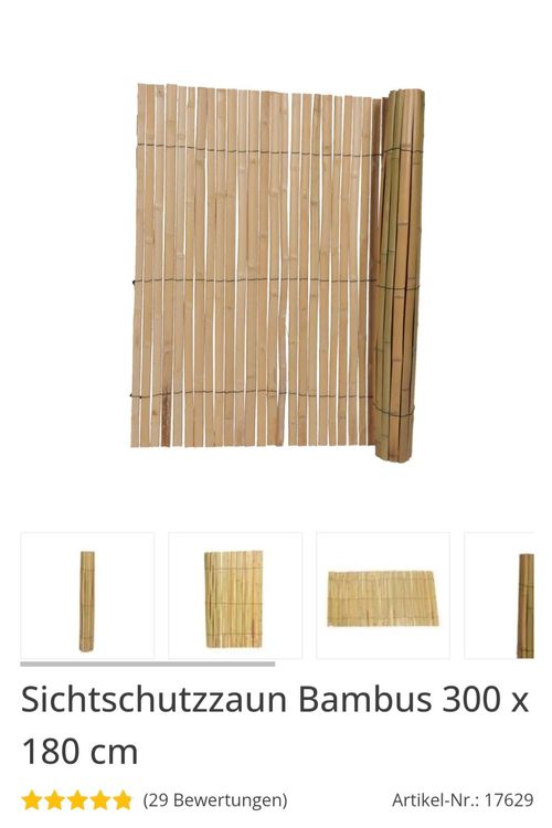 Sichtschutzzaun Bambus 300 x 180 cm Kaufen auf Ricardo