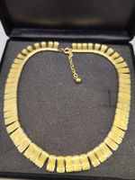 Vintage Gold Duble Collier Halskette 50er Top