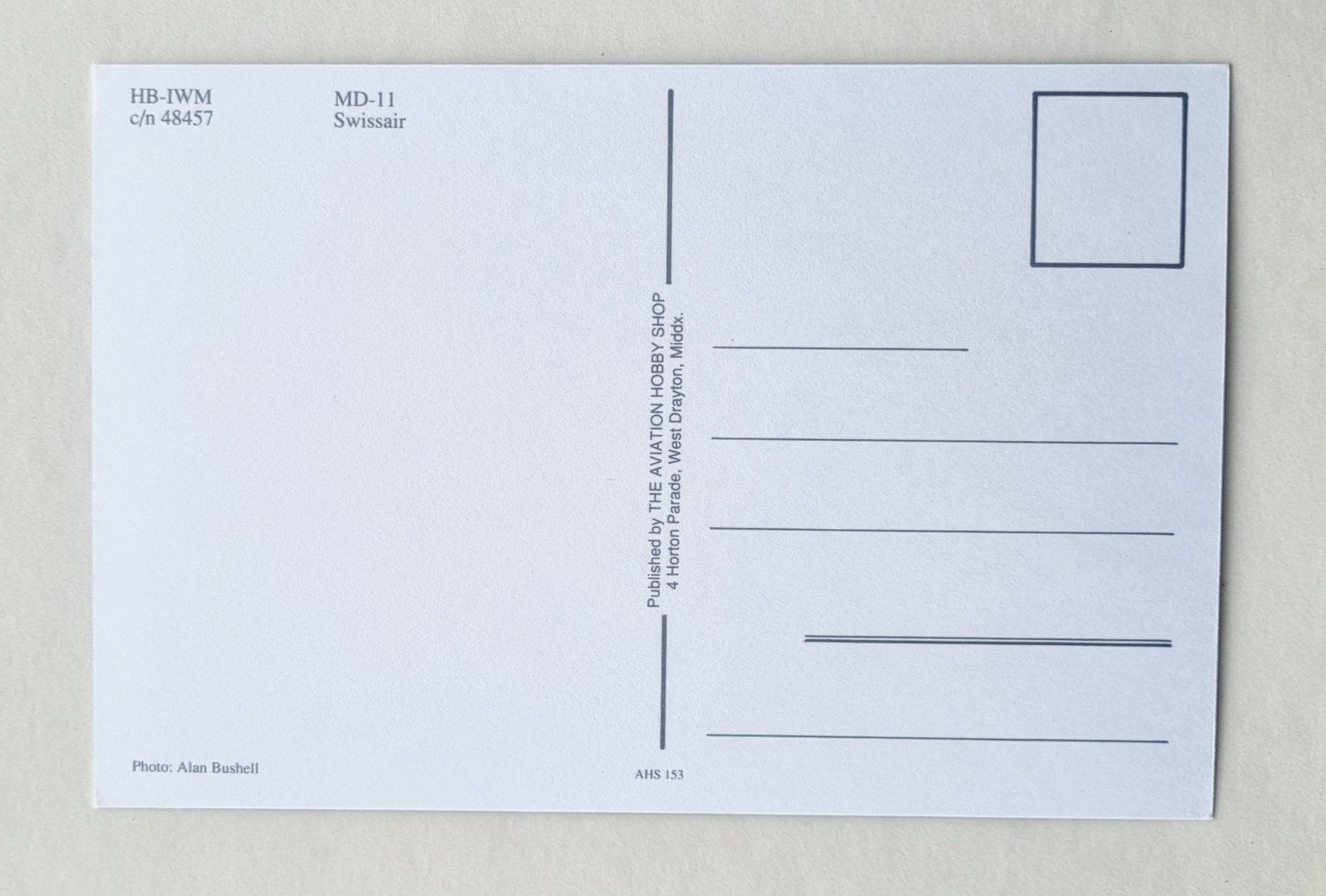 Cartoline postali: Swissair MCDonnel MD 11 - HB-IWM – Usato da Rothrist venduto da RROENK 1