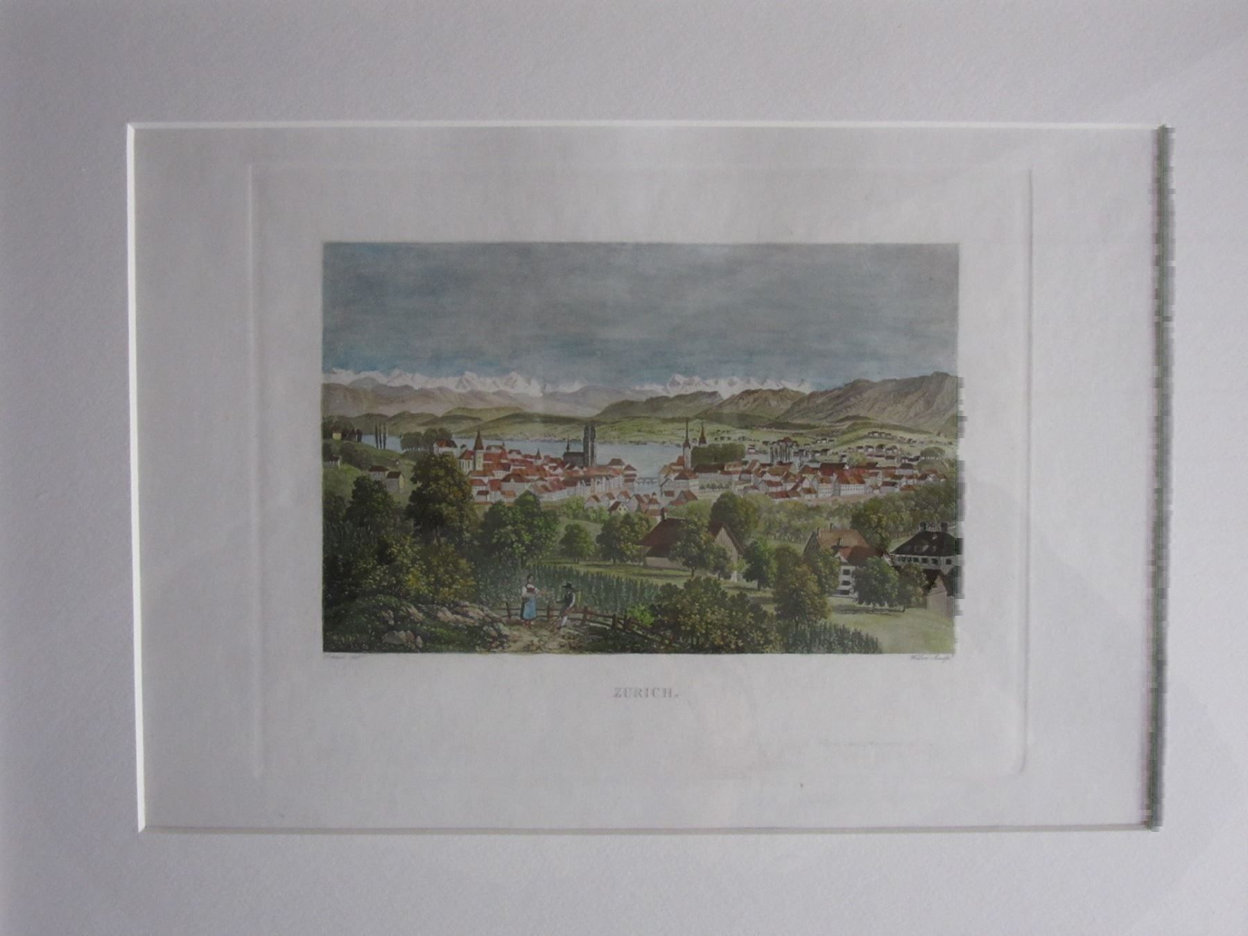Incisioni: ZÜRICH AQUATINTA  MIT RAHMEN – Usato da Gersau venduto da kunst-online 1