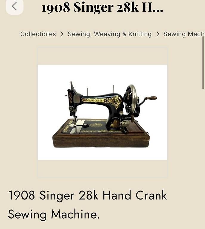 Machines à coudre: Machine à coudre Singer de 1908 – D'occasion à Vevey par cat_tw2s 1
