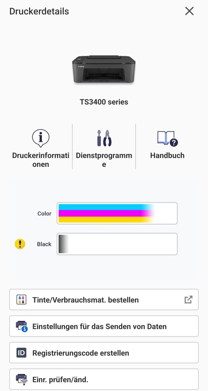 Pixma Drucker: Canon Pixma TS3450 Drucker gebraucht – Gebraucht aus Grüningen von Vika95. 1
