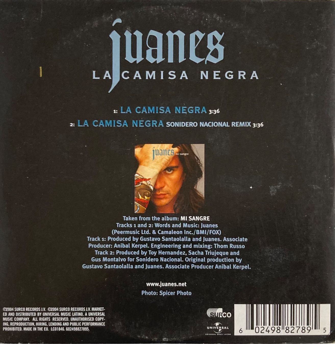 CD: JUANES - LA CAMISA NEGRA – Usato da Poliez-Pittet venduto da Newtown-Records 1