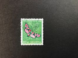 1956 Pro Juventute J164 mit Abart. Gelbe Einfärbung