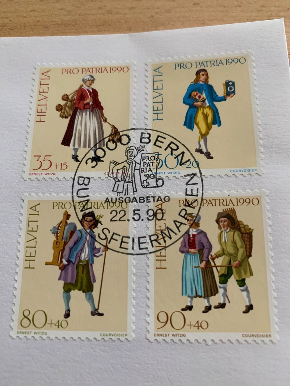 Alle Briefmarken: Pro Patria 1990 Sondermarken-Set, gestempelt – Gebraucht aus Ibach von lisch3 1