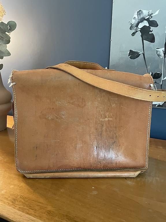 Borse: Grosse braune Ledertasche, Umhängetasche – Usato da Grenchen venduto da nudj1 1