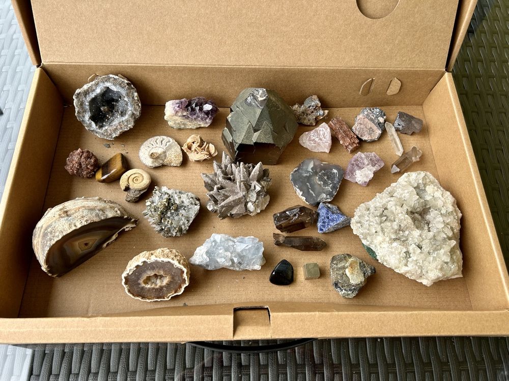 Mineralien-Sammelset - Steine Und Mineralien Kollektion Mit Buch Für Wissenschaft