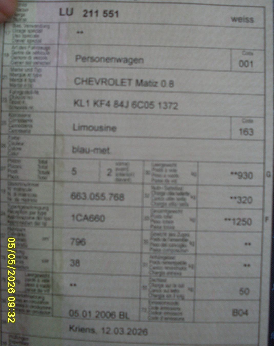 Chevrolet Autos: Chevrolet Matiz 0.8 – Neu (gemäss Beschreibung) aus Sursee von nic_s9gn 9