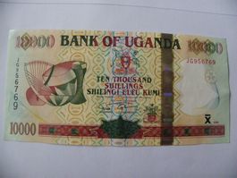 10000 Schillings 2009, Bank of Uganda - Seltene, Wie Neu