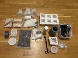 Diverses Material zum Kerzen giessen