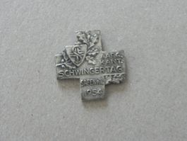 Abzeichen Brosche Kt. Schwingfest Schwingen Safenwil AG 1954