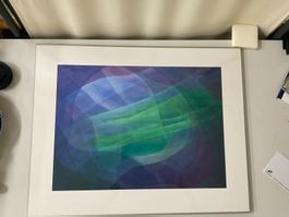 Abstraktes Aquarell W. Jaggi Dez 81 - Originalwerk