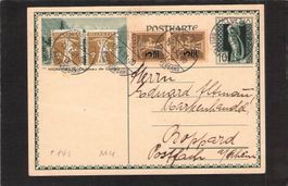 GS 10 Rp,15.l.1931 mit Zusatzfrankatur Aufbrauch im Paar