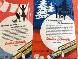 Contra Schmerz - 3 alte Werbungen/Publicités 1943