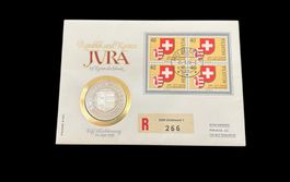 Jura 1978 - Francobolli e moneta d'argento - ARGOR 9999