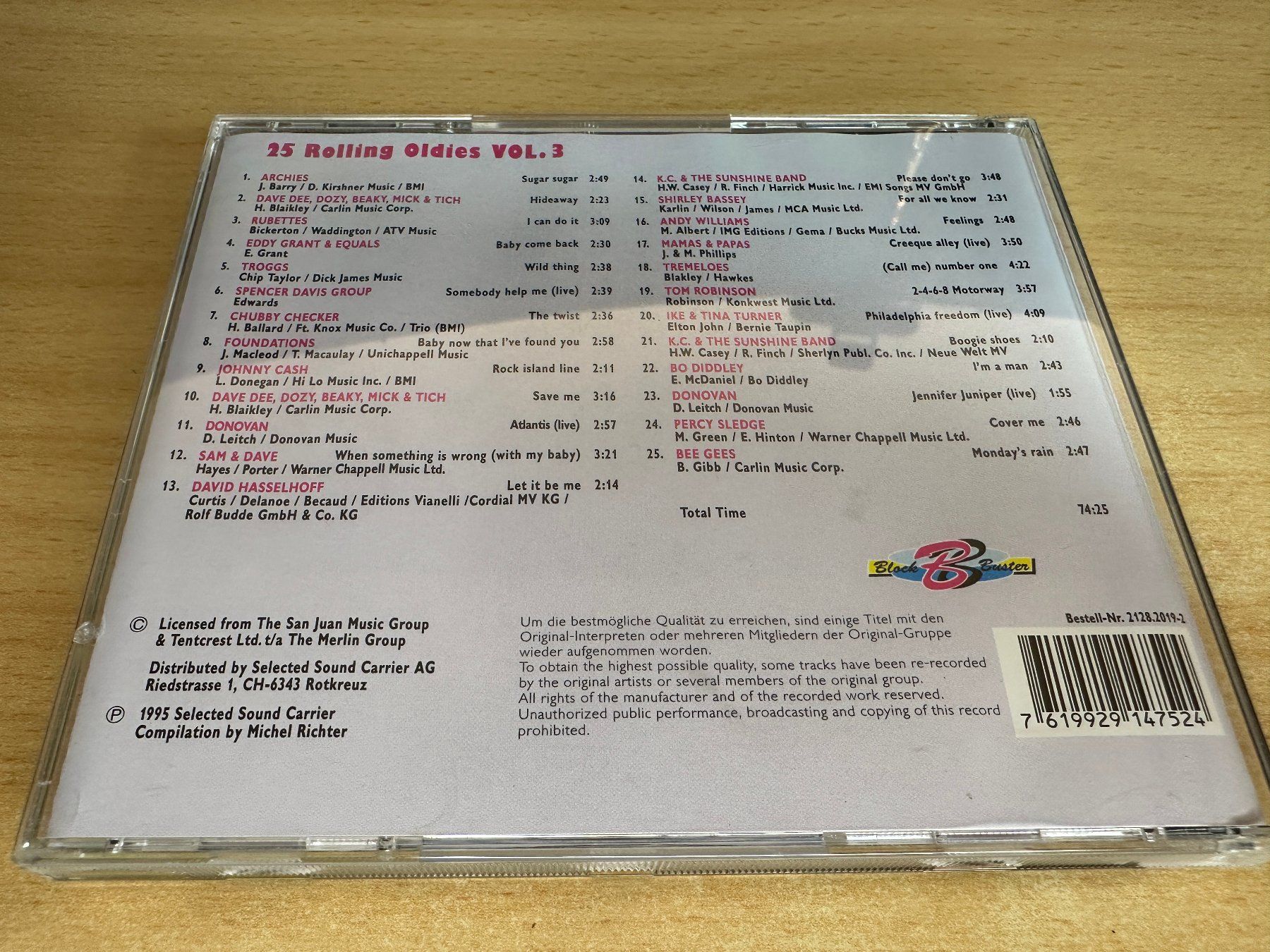 CDs: H8 Various – 25 Rolling Oldies Vol. 3 – Gebraucht aus Rikon im Tösstal von Alpenmutz 1