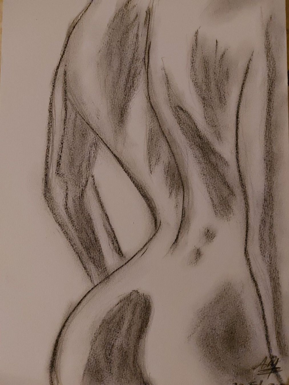 Gemälde: Disegno originale nudo donna carboncini – Neu und originalverpackt aus Coldrerio von Addicted2Art 1