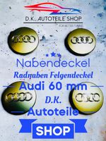 Audi 60 mm Nabendeckel, Radnaben, Nabenkappen, Felgendeckel