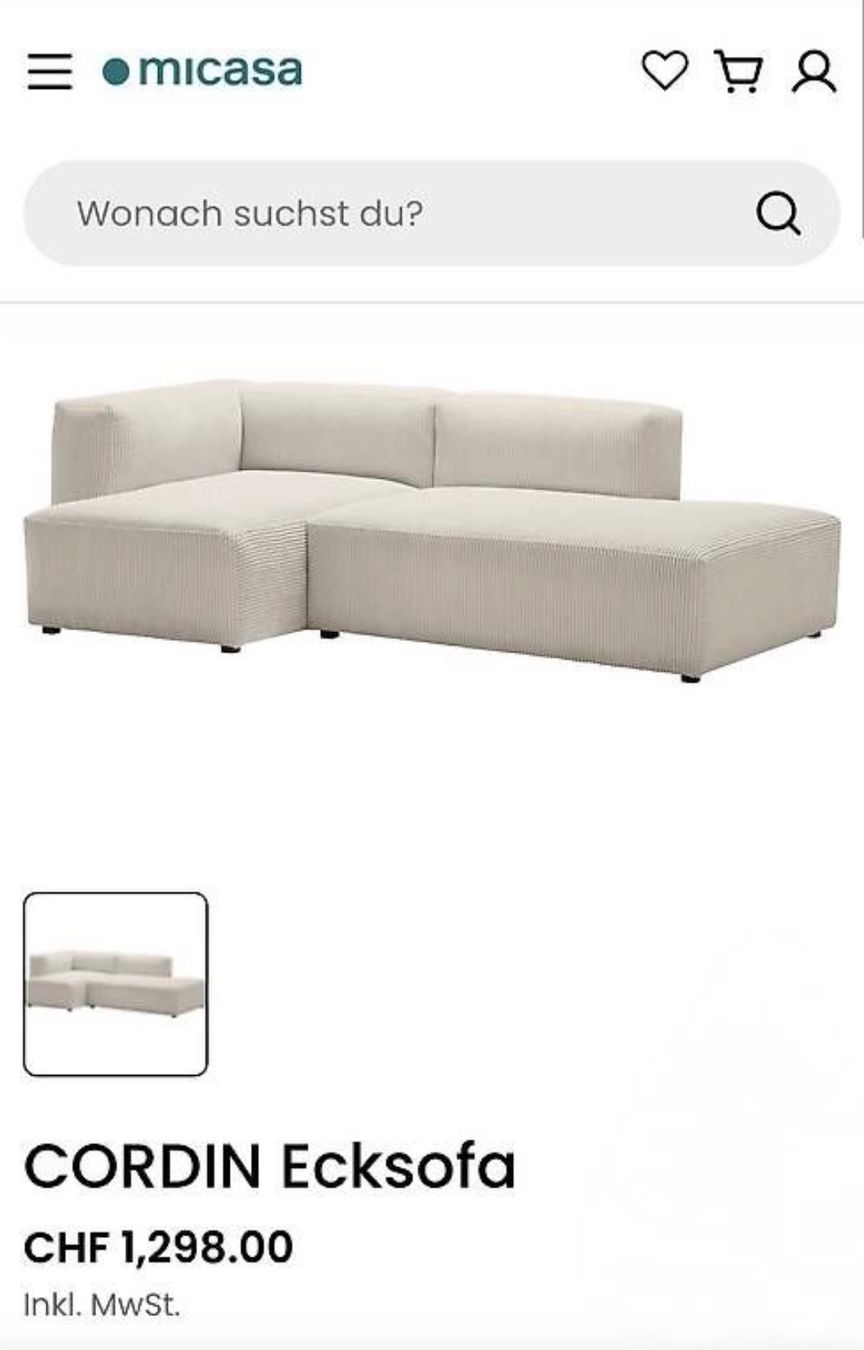 Micasa Sofas: Ecksofa beige – Gebraucht aus Basel von lea_dj79 3