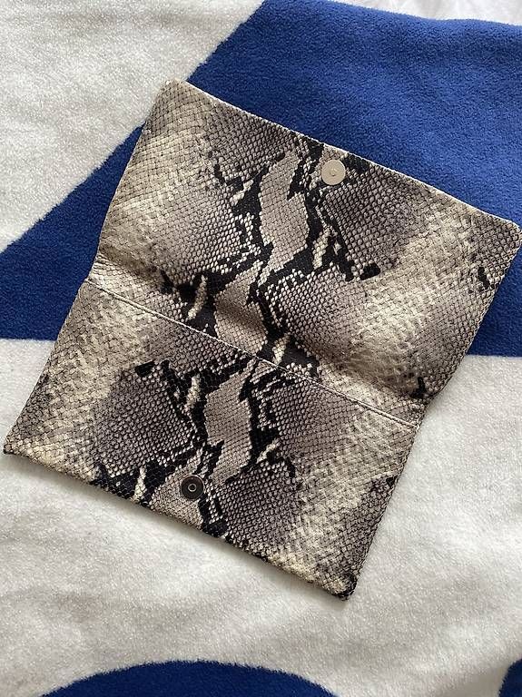 Borse da donna: ABRO Clutch  Python / Schlangenleder-Optik  Beige Schwarz – Usato da Biel/Bienne venduto da ker_5tly 1