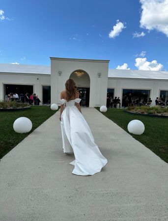 🤍✨Elegant White Satin wedding dress
