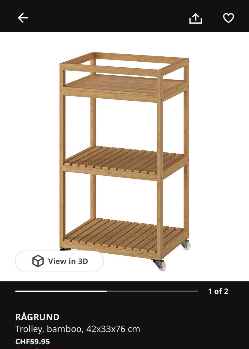 Ikea Banconi: IKEA RÅGRUND bathroom trolley  – Usato da Dietikon venduto da and_bv5y 1