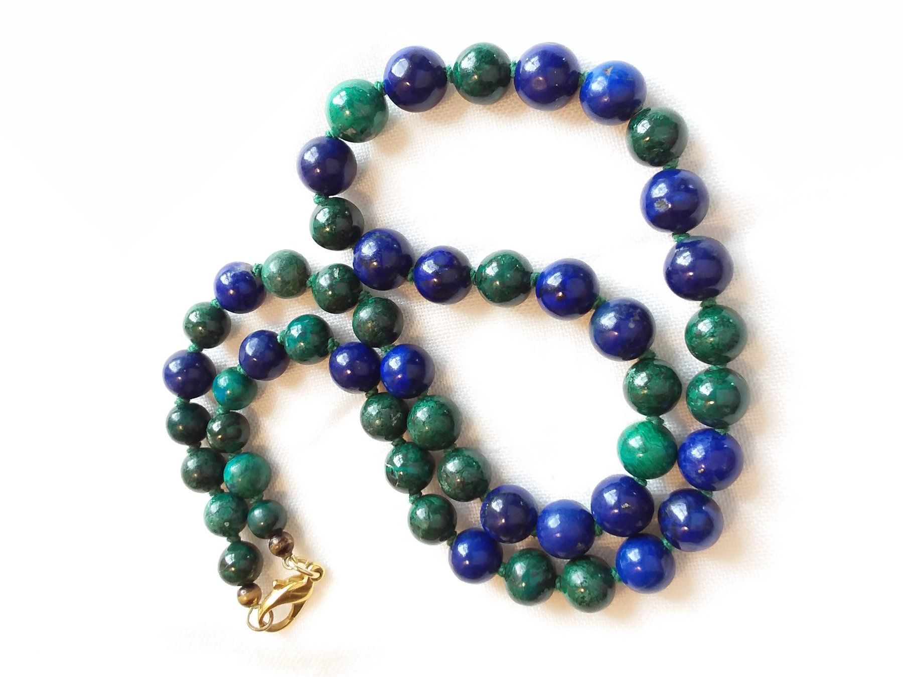 Ketten: Feine Lapislazuli Malachit Halskette Collier – Gebraucht aus Zürich von Aleick