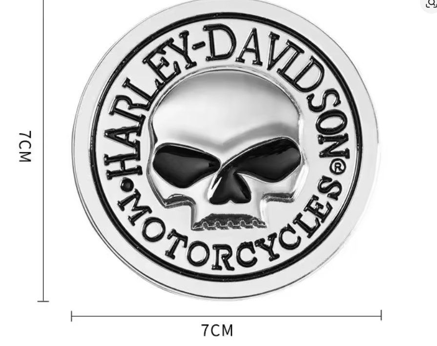 Sticker: Sticker métal Harley Davidson Skull J067 – Nuovo e nell'imballaggio originale da Allens venduto da MADE.IN.ROCK.N.ROLL 1