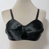 BH Baumwollsatin 80B schwarz schimmernd VINTAGE 1940s