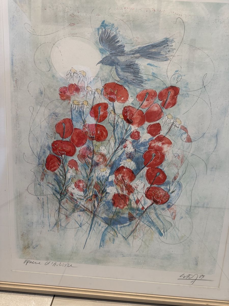 Grafica & Litografie: Alban Welti, Lithographie, Mohnblumen – Usato da Safenwil venduto da Corahund 1