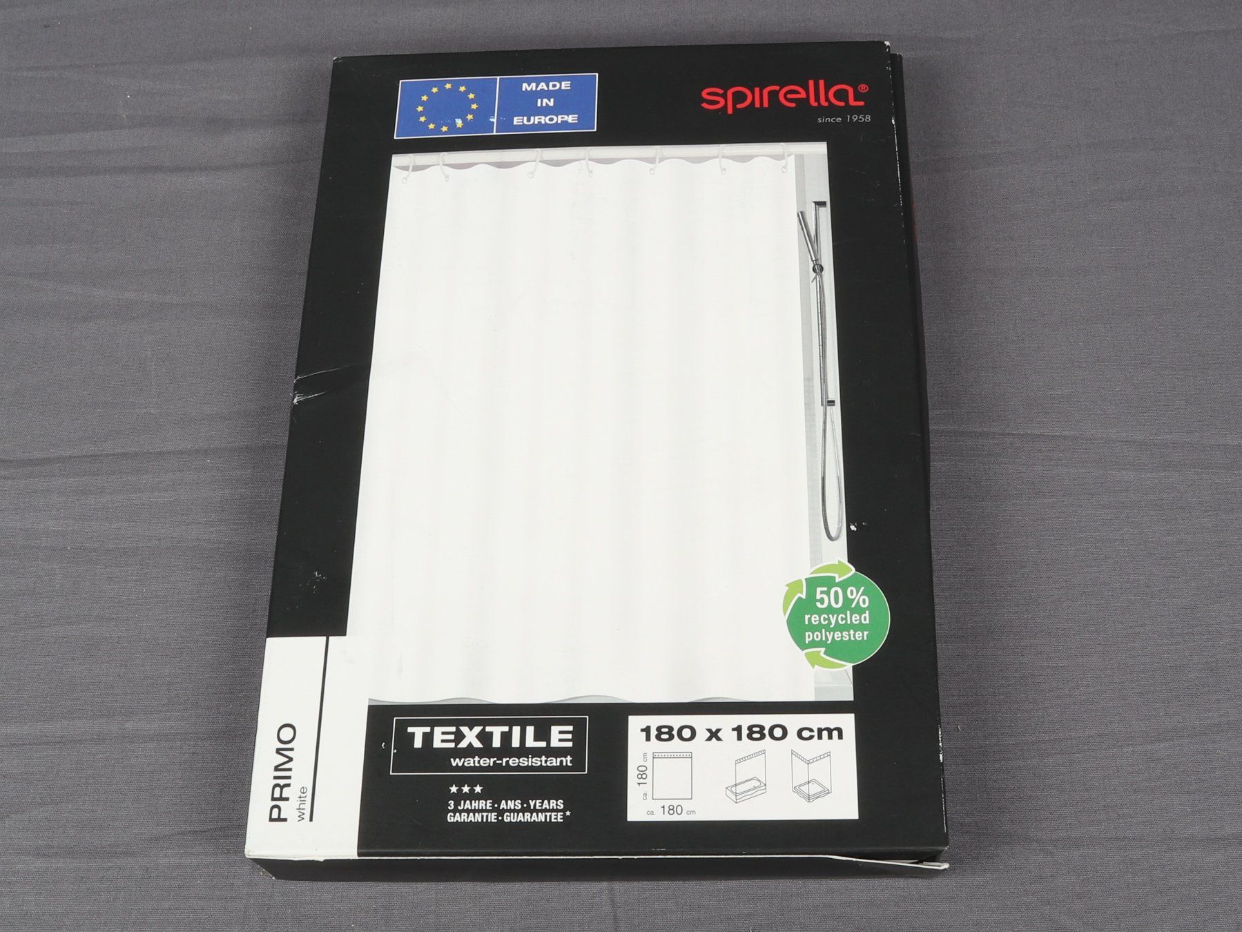 Spirella Tende: SPIRELLA Primo white Duschvorhang – Nuovo (secondo la descrizione) da Steinen venduto da Restwert_Steinen 5