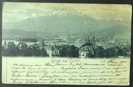 Gruss aus LUZERN Mondschein 1900