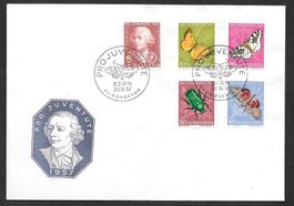 FDC Pro Juventute Serie 1957 J168 - J172 ET Bern 30.11.1957