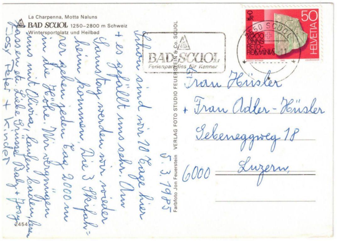 Cartoline postali: Scuol - Gondelbahn Motta Naluns – Usato da Binningen venduto da Mountainrider 1