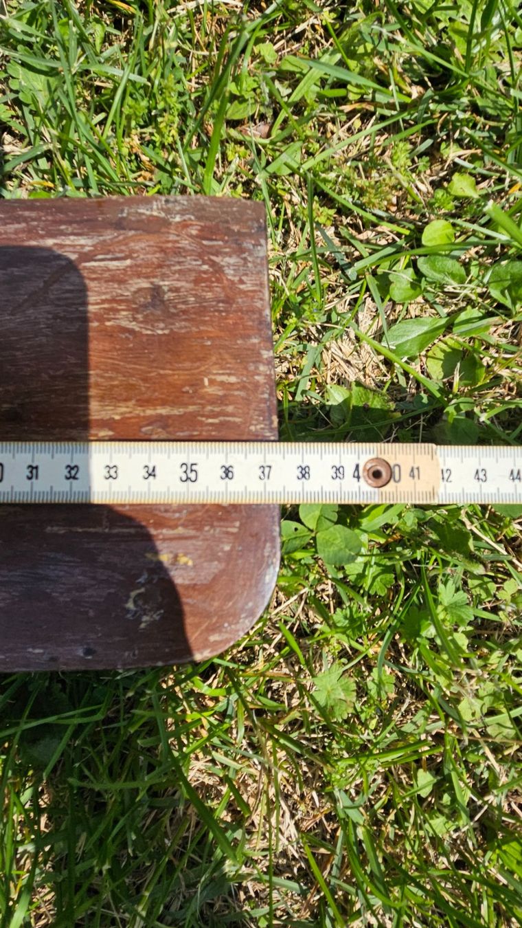 Specchi: Vecchia specchiera ovale in legno scuro – Usato da Melano venduto da H-Sara 3