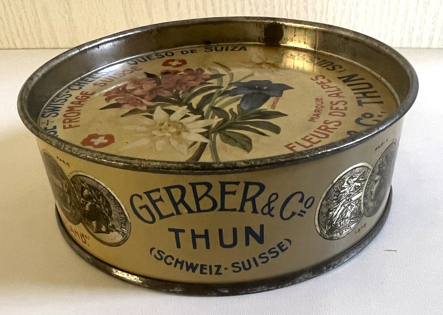 Barattoli: Schaufenster-Dummy Export-  Blechdose Gerber Käse, Thun, rar – Usato da Rothrist venduto da Brandystar 2