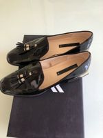Loafer Lack Schuhe Schwarz