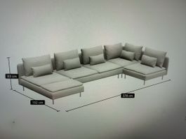 IKEA SÖDERHAMN Modulsofa / Lounge Sofa, Beige, I