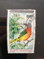 Benin 1986 Buschwürger 75f auf 100F gestempelt