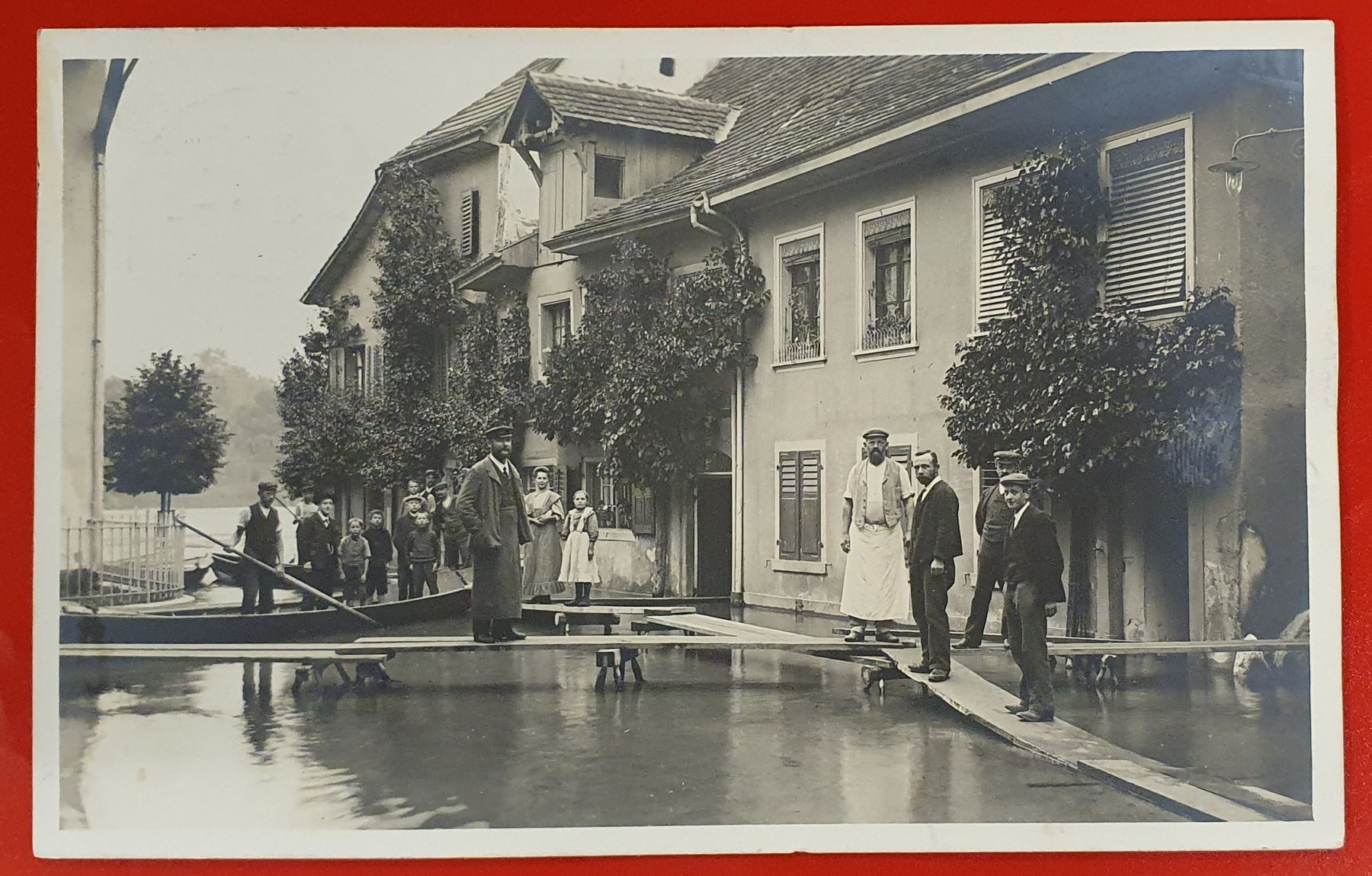 Ansichtskarten: Schaffhausen 1910 - Hochwasser – Gebraucht aus Kreuzlingen von Rschweiz1