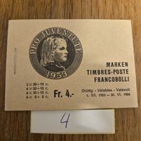 Pro Juventute Markenheftchen 1953 ungebraucht komplett Postf