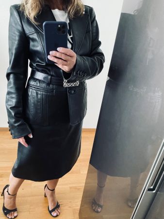 BALLY Leder Jacke Gr.38 NP 2100 Fr.