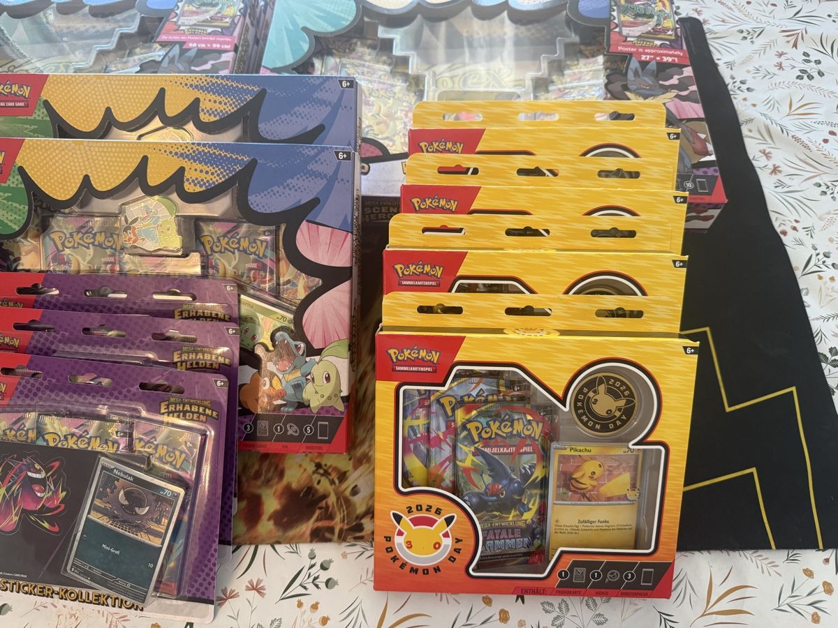 Pokémon Sammelbilder & Trading cards: Pokemon Bundle Deutsch und Englisch Heroes Mega Evolution – Neu und originalverpackt aus Sargans von XswissprimeX 1