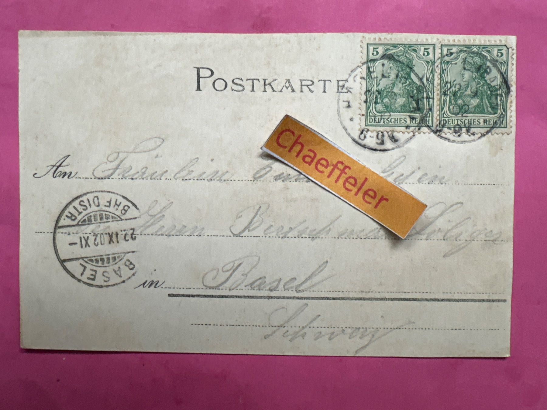 Cartoline postali: 1902 Erdmannshöle b. Hasel – Usato da Zürich venduto da Chaeffeler 1