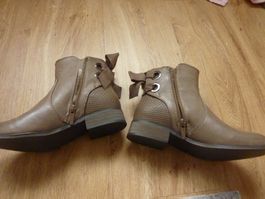 Damen Stiefeletten braun mit Schleife neu 36